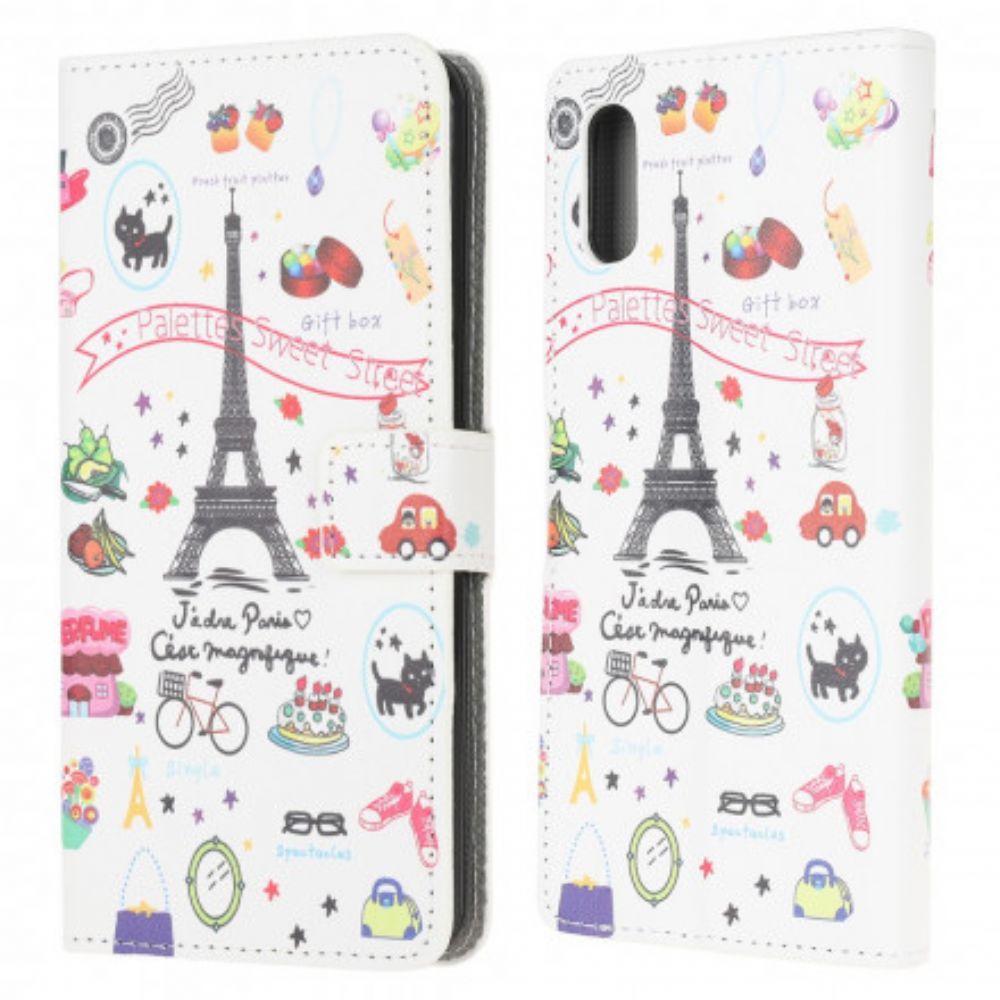 Lederhüllen Für Samsung Galaxy XCover 5 Ich Liebe Paris