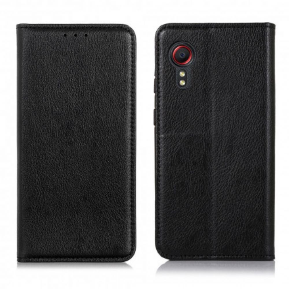 Schutzhülle Für Samsung Galaxy XCover 5 Flip Case Elegance Litschi-spaltleder