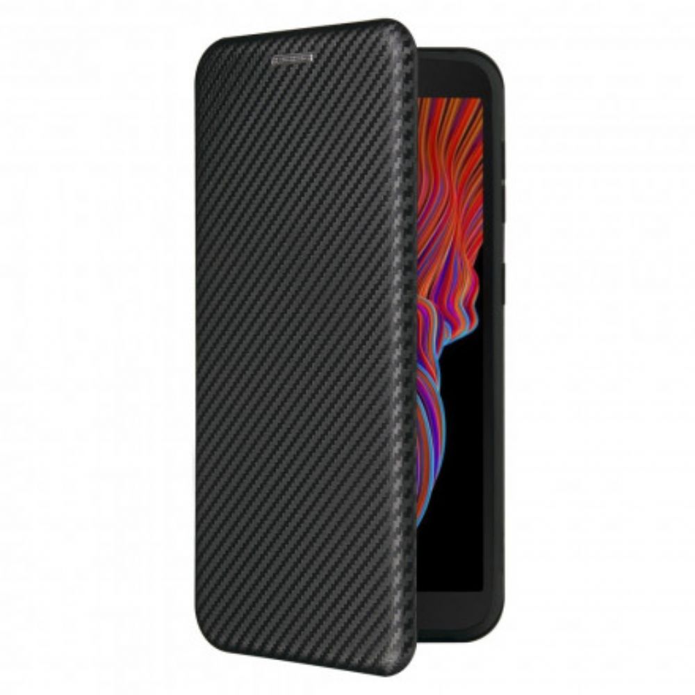 Schutzhülle Für Samsung Galaxy XCover 5 Flip Case Kohlefaser