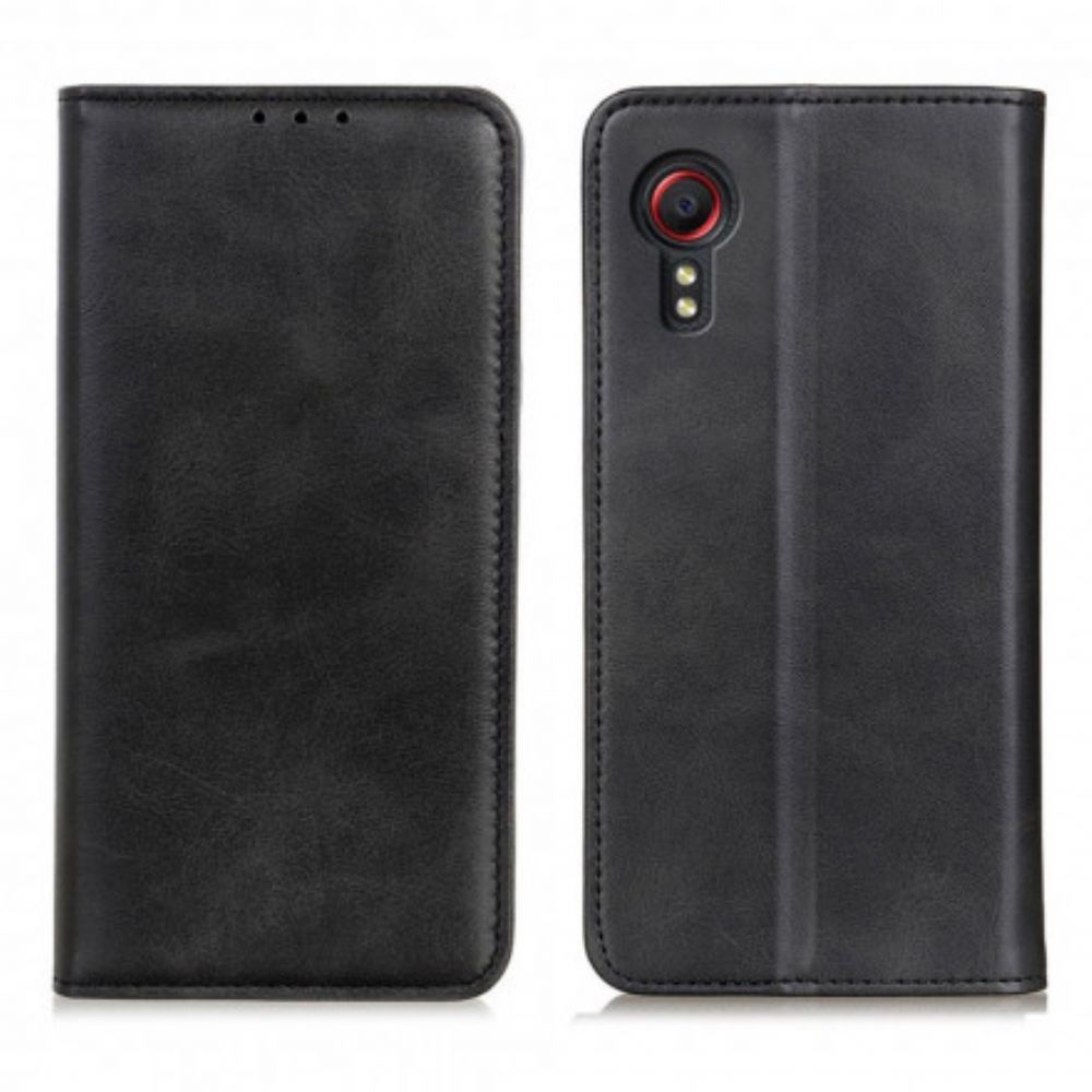 Schutzhülle Für Samsung Galaxy XCover 5 Flip Case Spaltleder