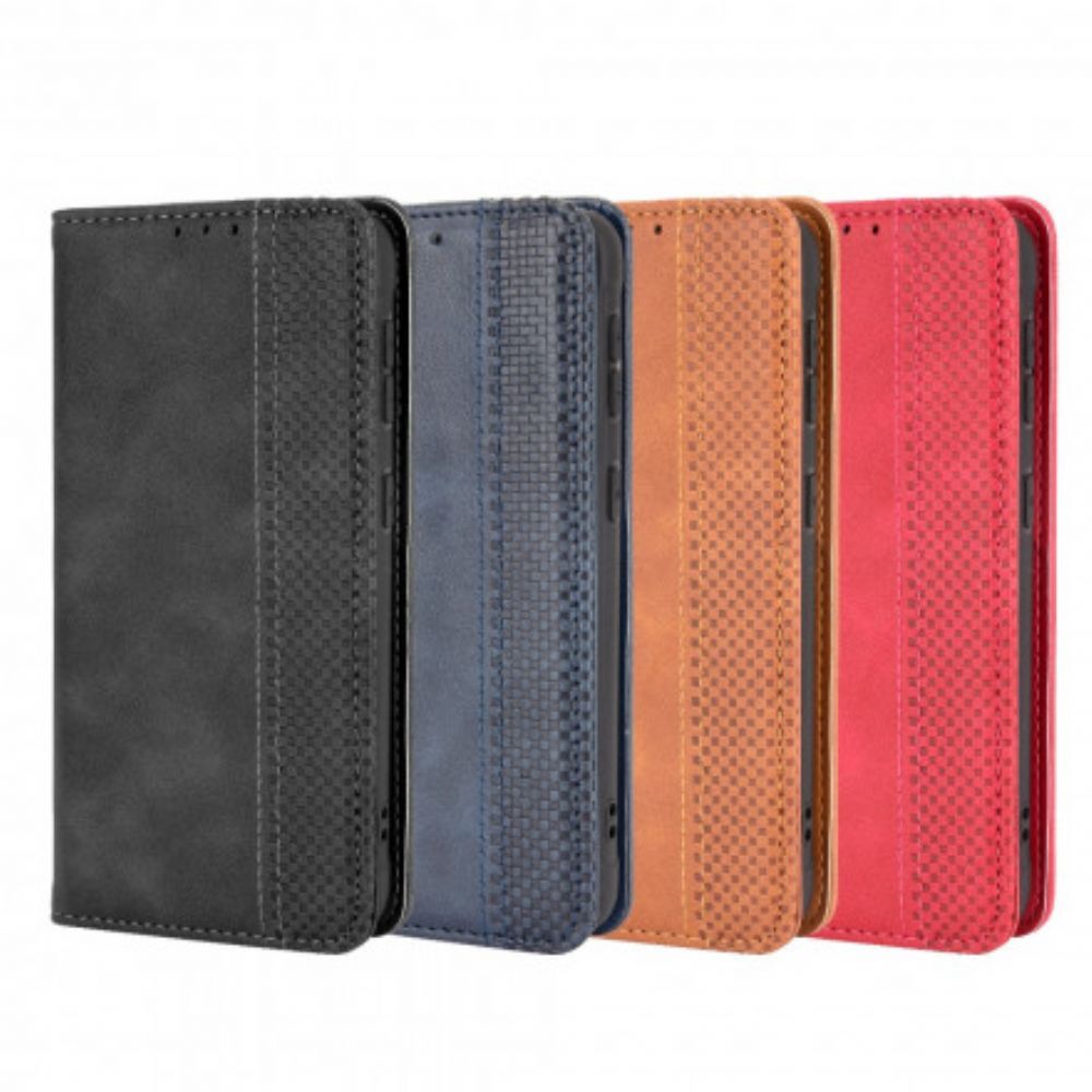 Schutzhülle Für Samsung Galaxy XCover 5 Flip Case Stilisierter Vintage-ledereffekt