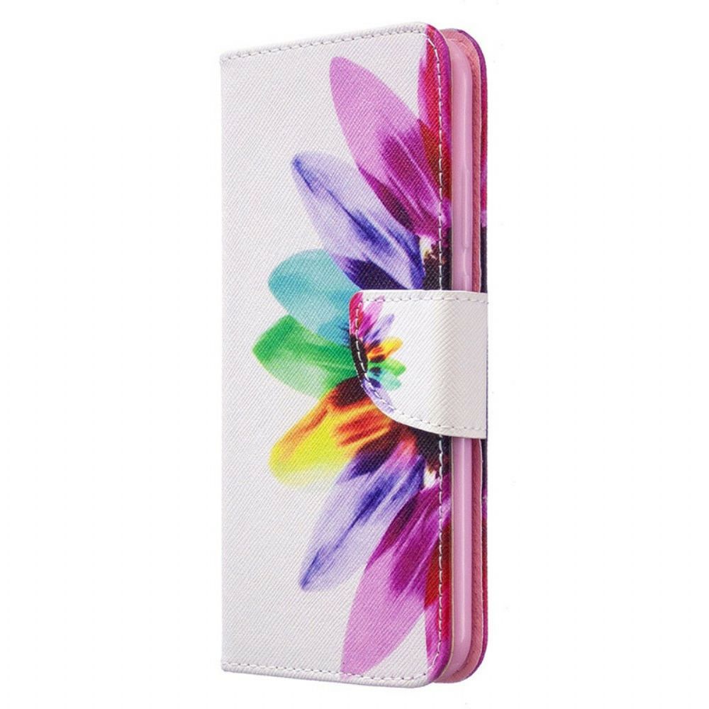 Flip Case Für Huawei P40 Lite E / Huawei Y7p Aquarell Blume