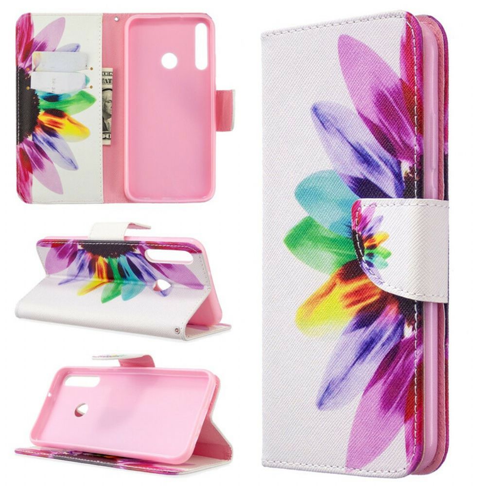 Flip Case Für Huawei P40 Lite E / Huawei Y7p Aquarell Blume