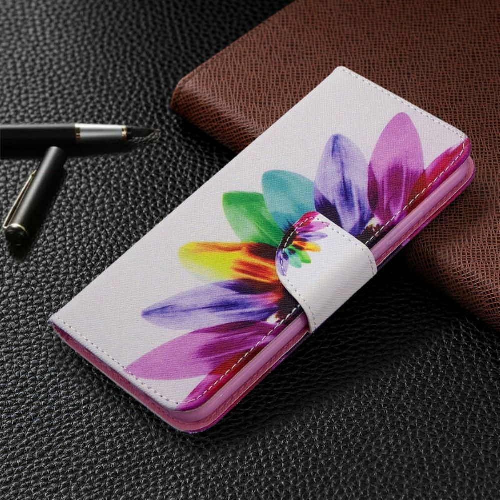 Flip Case Für Huawei P40 Lite E / Huawei Y7p Aquarell Blume