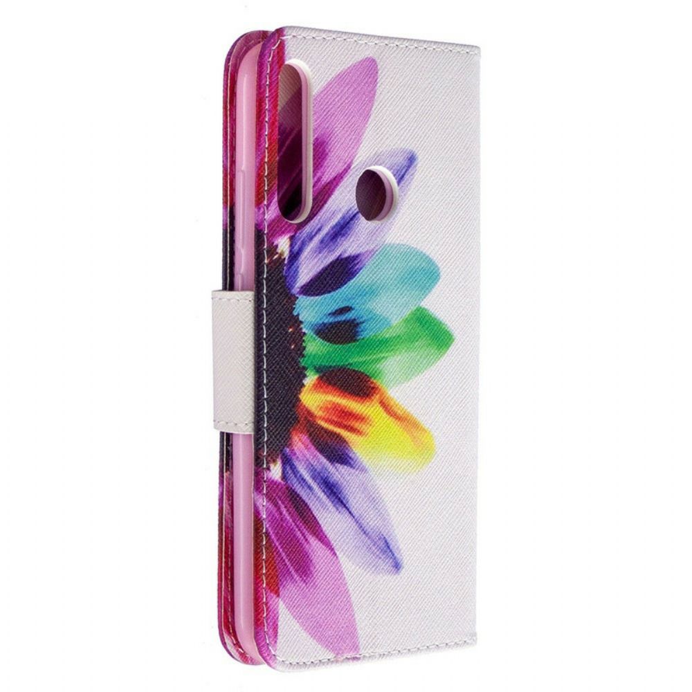 Flip Case Für Huawei P40 Lite E / Huawei Y7p Aquarell Blume