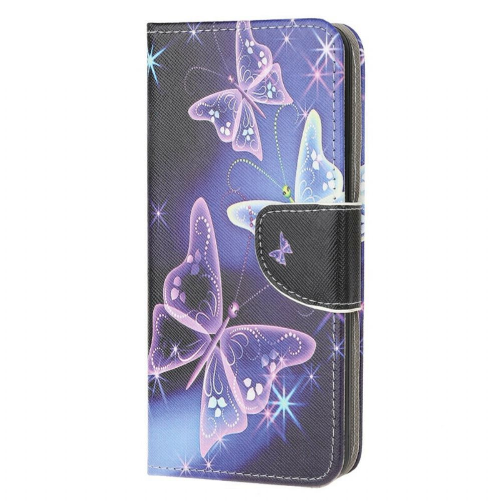 Flip Case Für Huawei P40 Lite E / Huawei Y7p Schmetterlinge Und Blumen