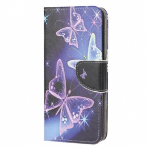 Flip Case Für Huawei P40 Lite E / Huawei Y7p Schmetterlinge Und Blumen