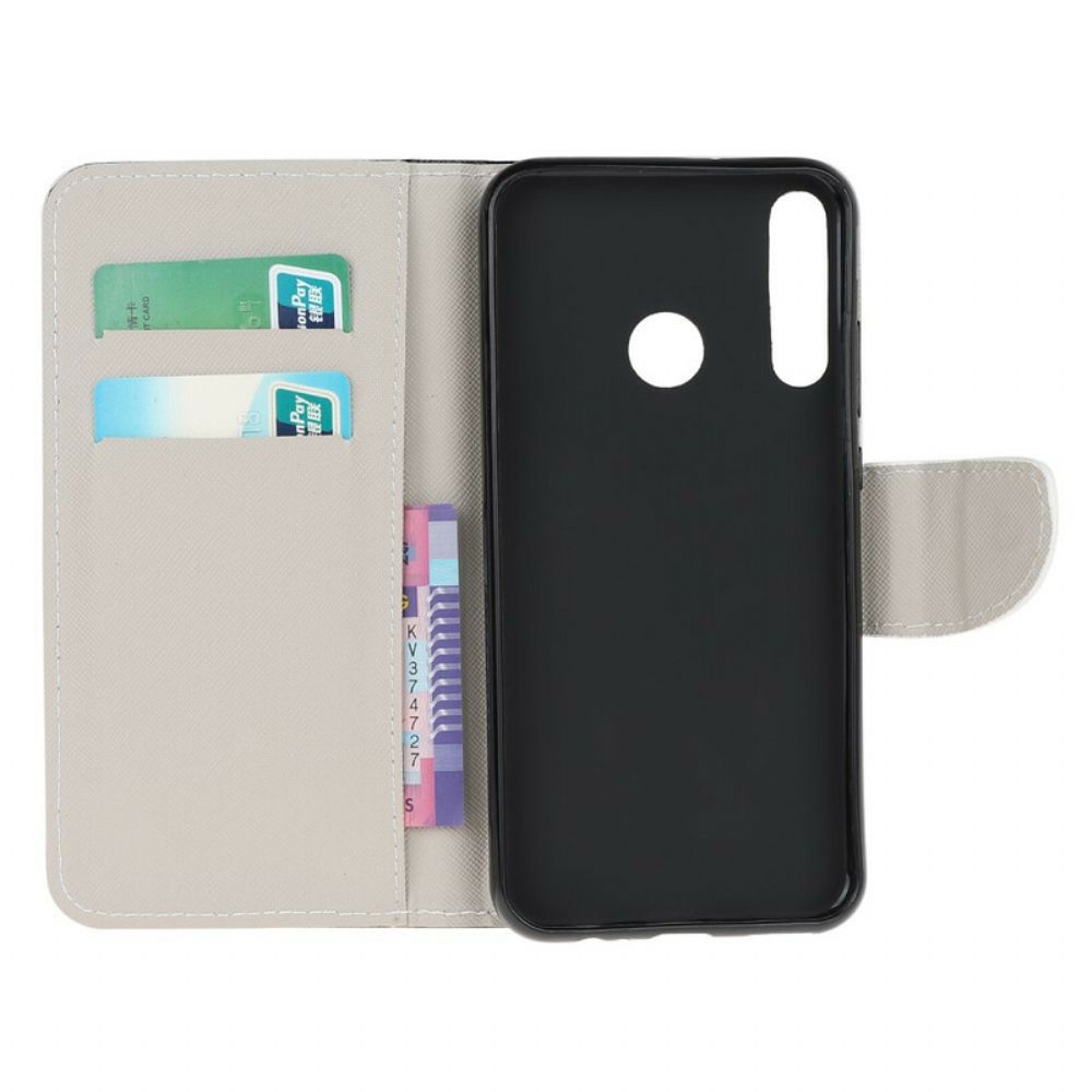 Flip Case Für Huawei P40 Lite E / Huawei Y7p Schmetterlinge Und Blumen