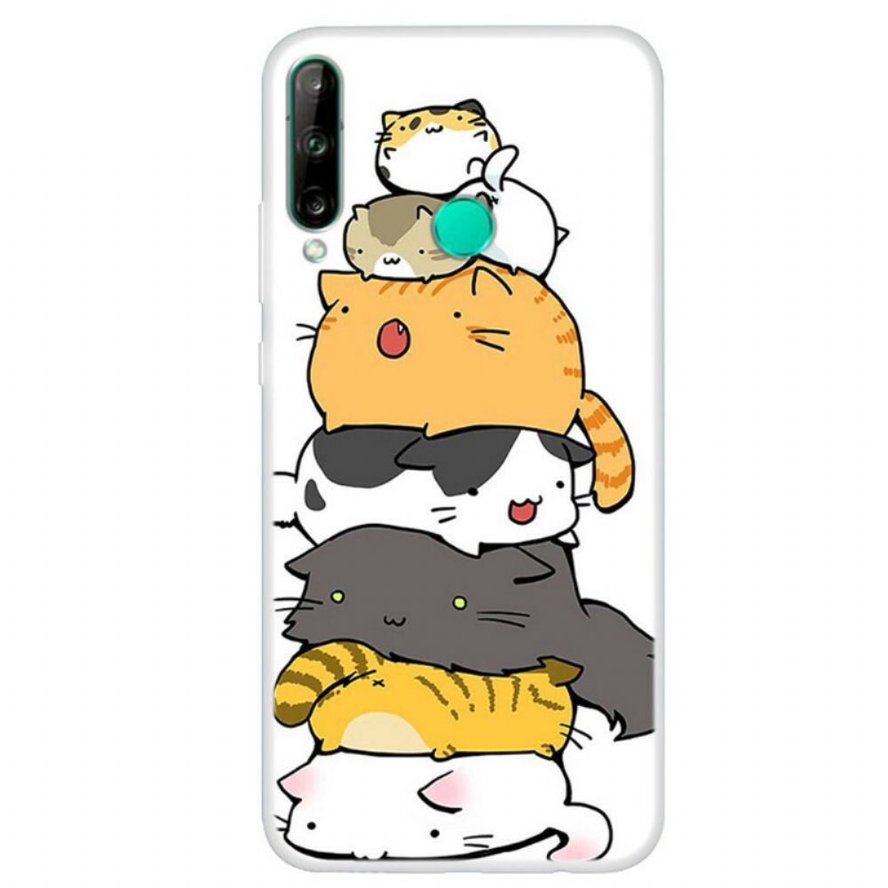 Hülle Für Huawei P40 Lite E / Huawei Y7p Haufen Cartoon-katzen