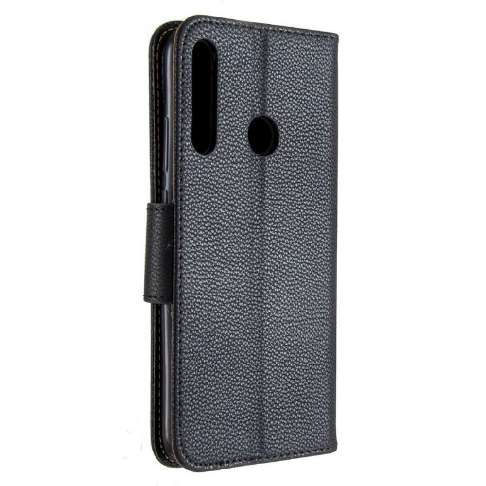 Lederhüllen Für Huawei P40 Lite E / Huawei Y7p Flip Case Litschi-klappe Schräg