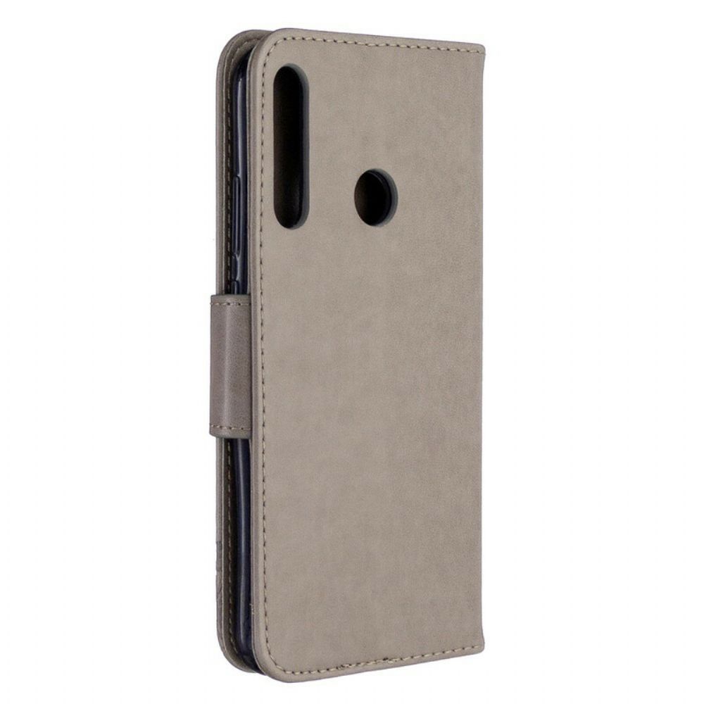 Lederhüllen Für Huawei P40 Lite E / Huawei Y7p Flip Case Schmetterlinge Und Schräge Klappe