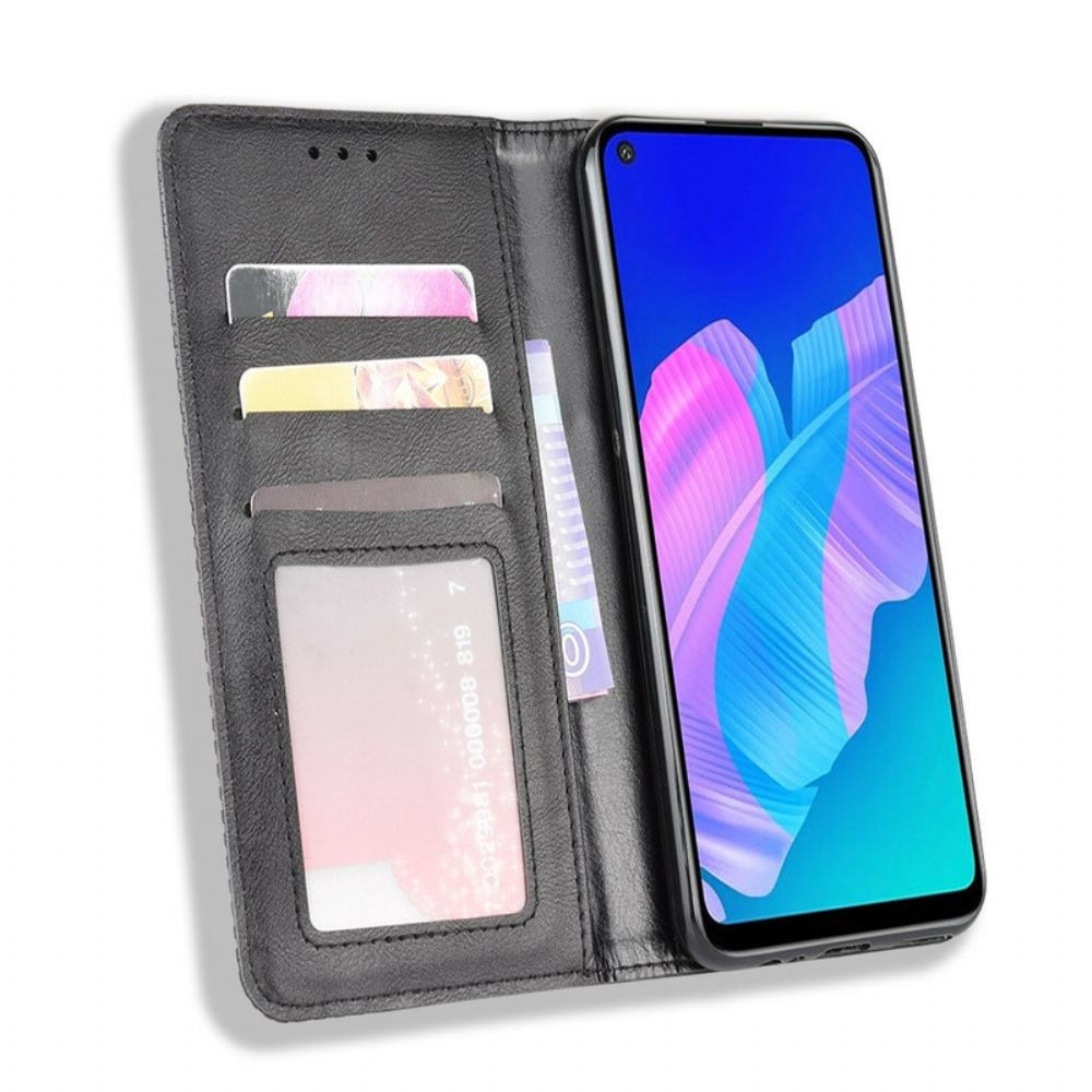 Schutzhülle Für Huawei P40 Lite E / Huawei Y7p Flip Case Gestylter Vintage-leder-effekt