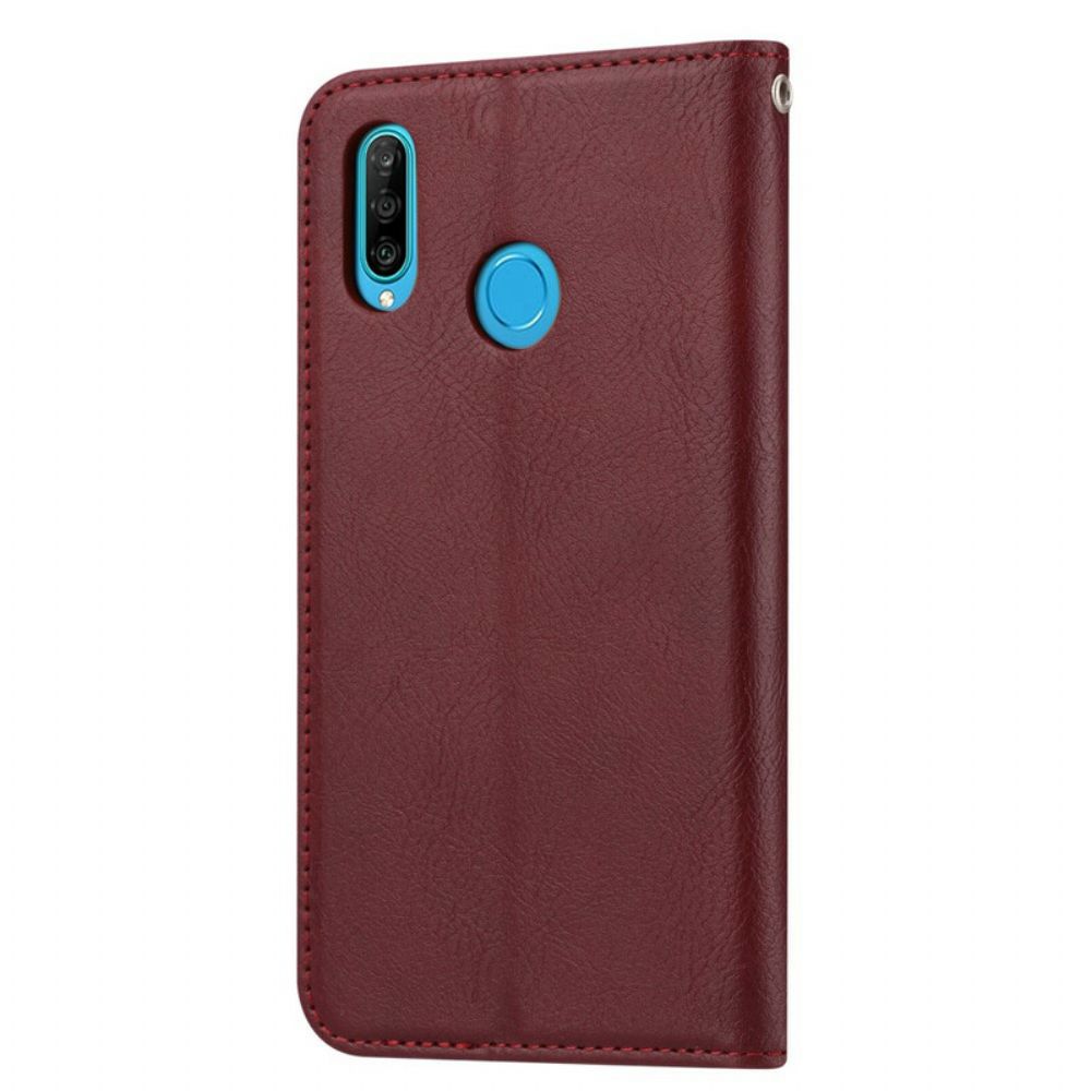 Schutzhülle Für Huawei P40 Lite E / Huawei Y7p Flip Case Kartenetui Aus Kunstleder