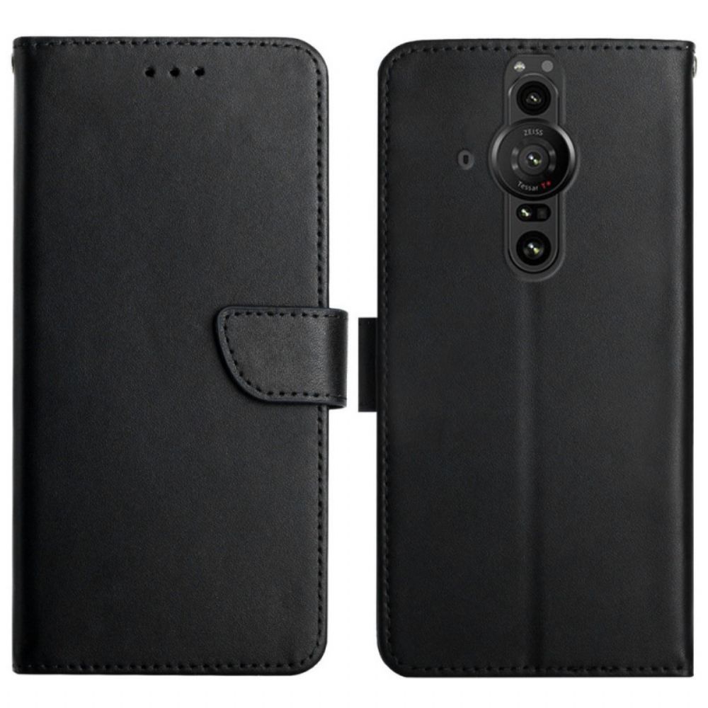 Flip Case Für Sony Xperia Pro-I Echtes Nappaleder