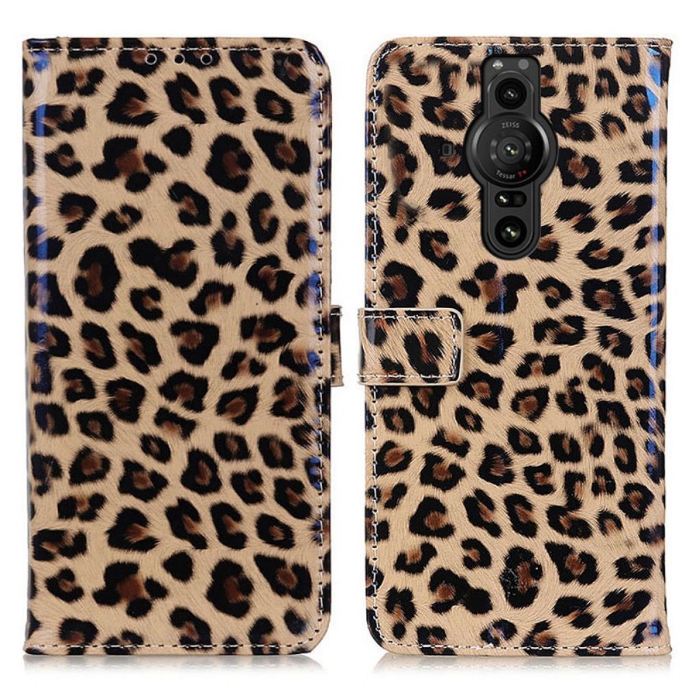 Flip Case Für Sony Xperia Pro-I Leopard