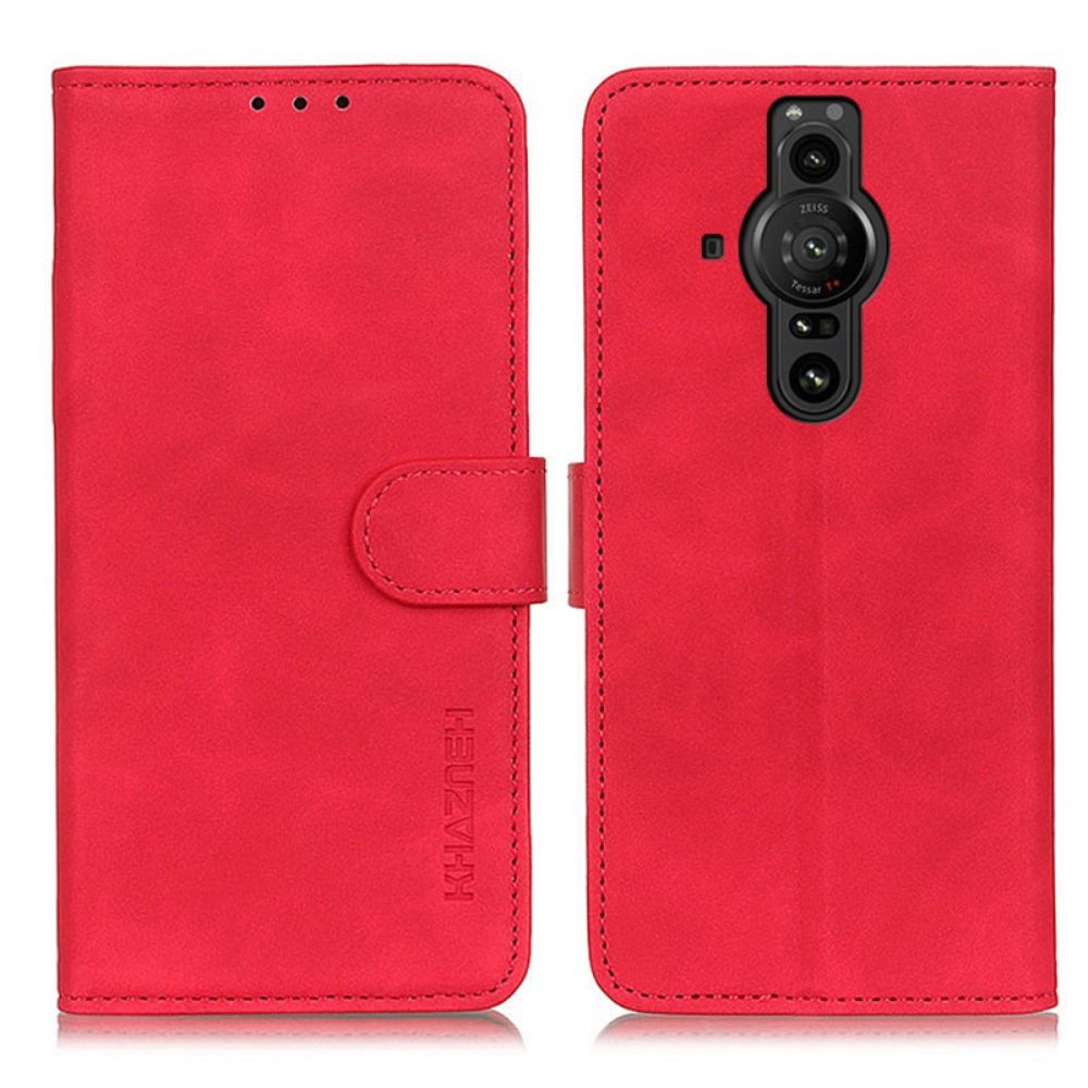 Flip Case Für Sony Xperia Pro-I Vintage Ledereffekt Khazneh