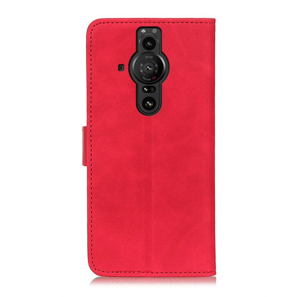 Flip Case Für Sony Xperia Pro-I Vintage Ledereffekt Khazneh