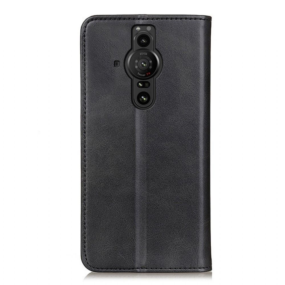 Schutzhülle Für Sony Xperia Pro-I Flip Case Elegance Spaltleder