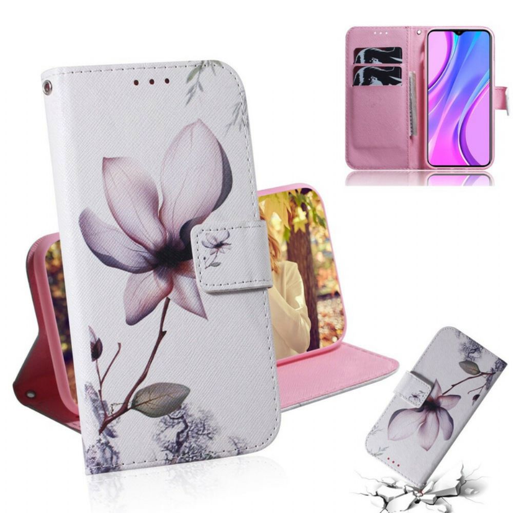 Flip Case Für Xiaomi Redmi 9 Alte Rosenblüte