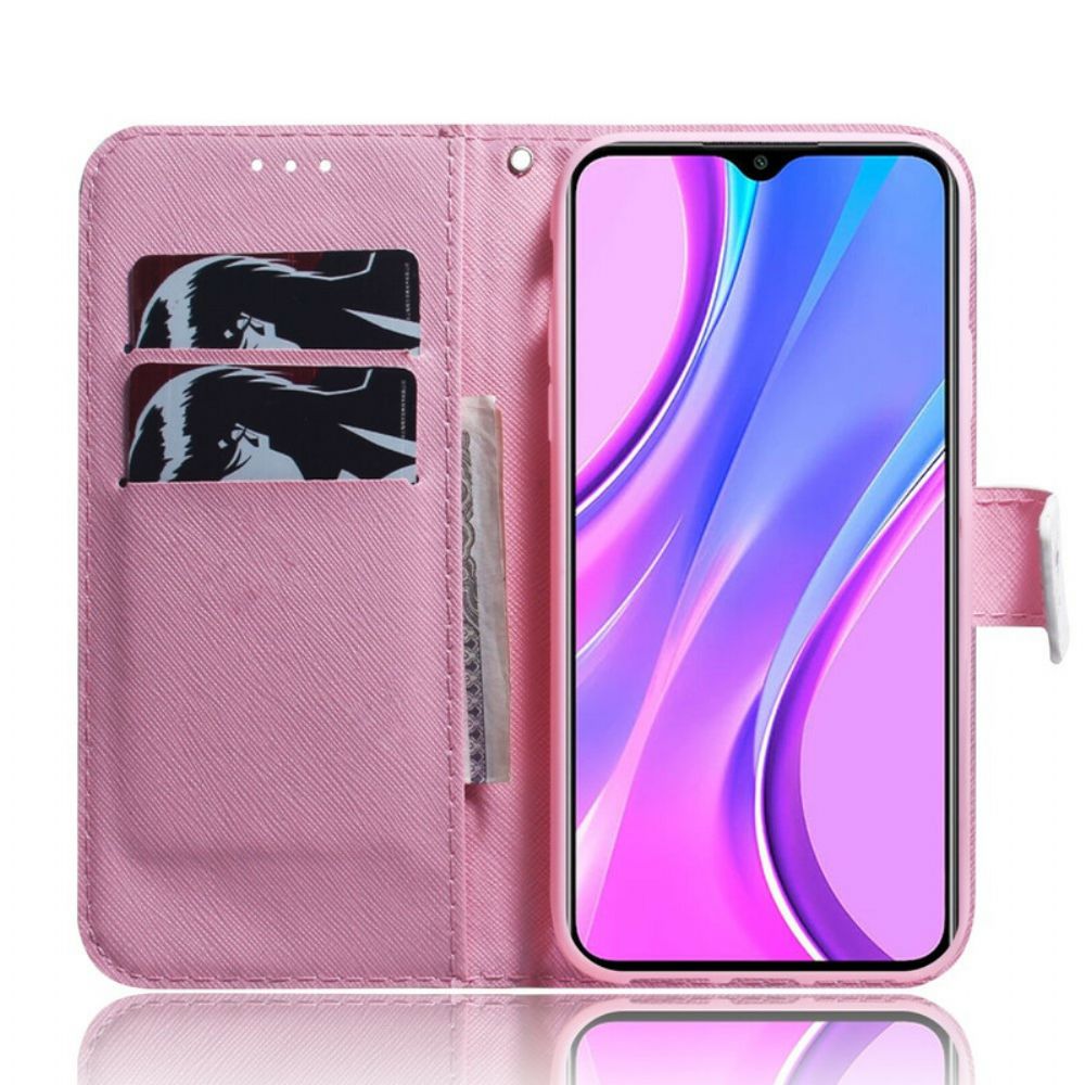 Flip Case Für Xiaomi Redmi 9 Alte Rosenblüte