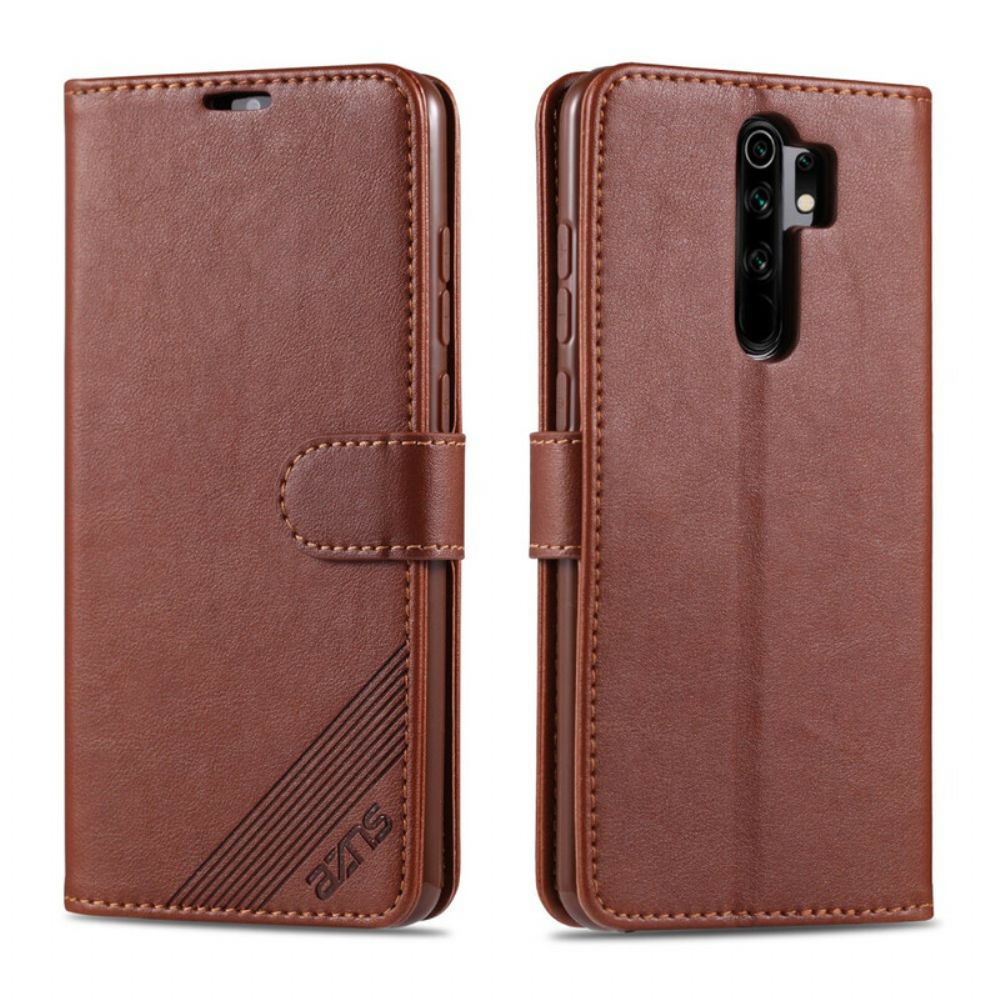 Flip Case Für Xiaomi Redmi 9 Azns Kunstleder