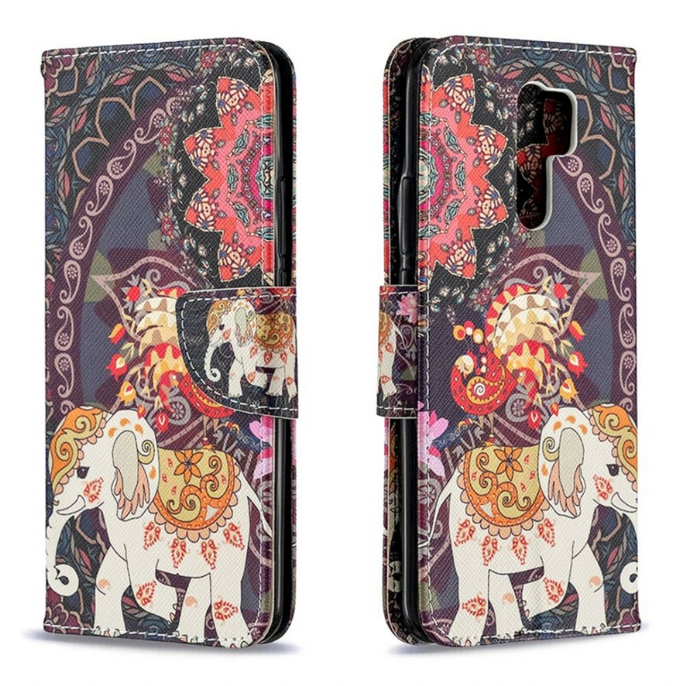 Flip Case Für Xiaomi Redmi 9 Indische Elefanten