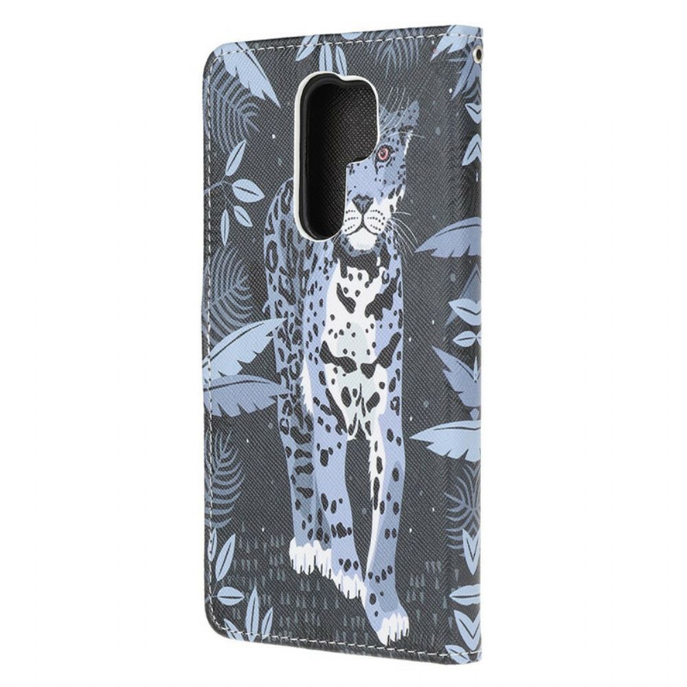 Flip Case Für Xiaomi Redmi 9 Mit Kordel Tanga Leopard