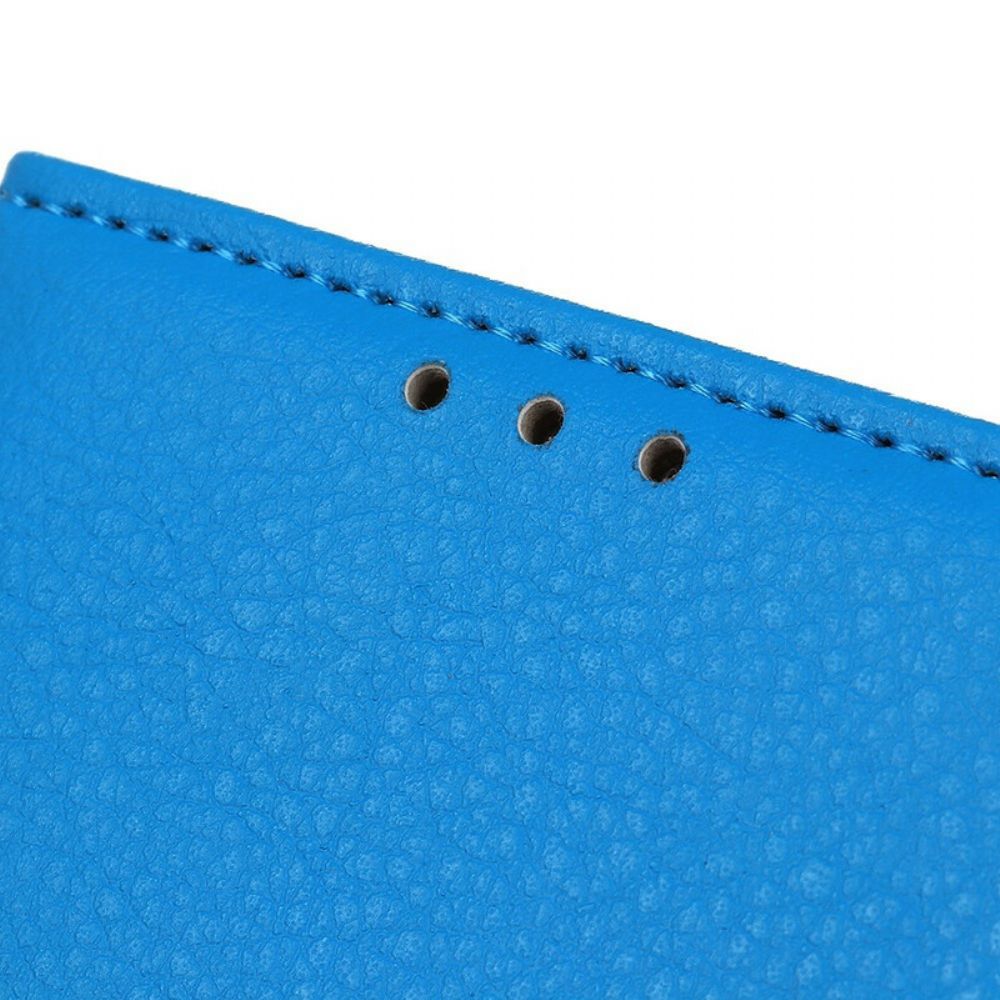 Flip Case Für Xiaomi Redmi 9 Premium Litschi-leder-effekt