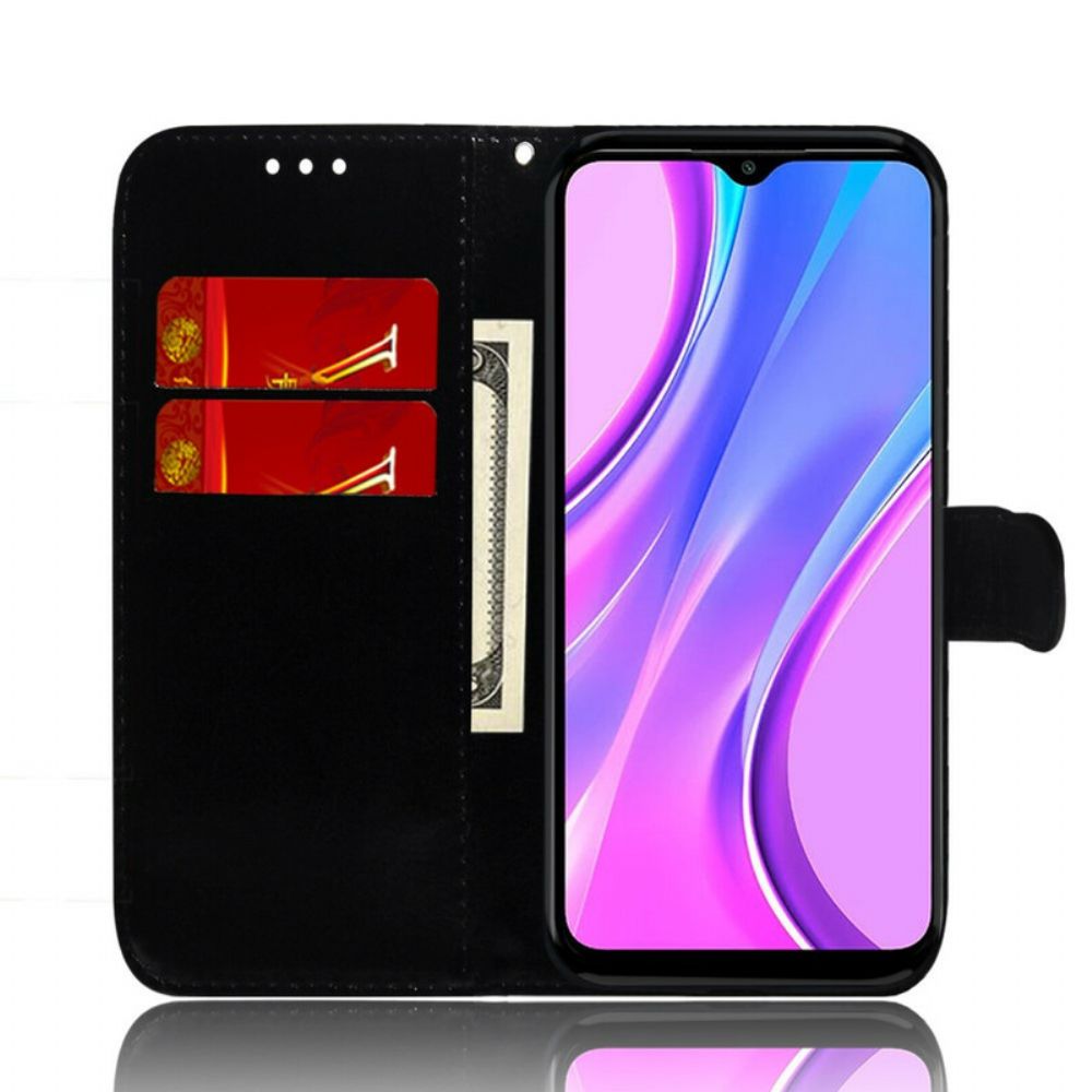 Flip Case Für Xiaomi Redmi 9 Spiegel Mit Kunstlederbezug