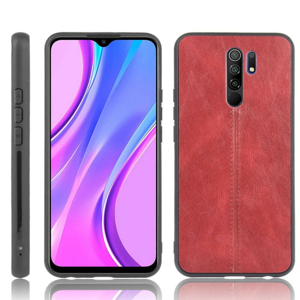 Handyhülle Für Xiaomi Redmi 9 Nähte Lederoptik