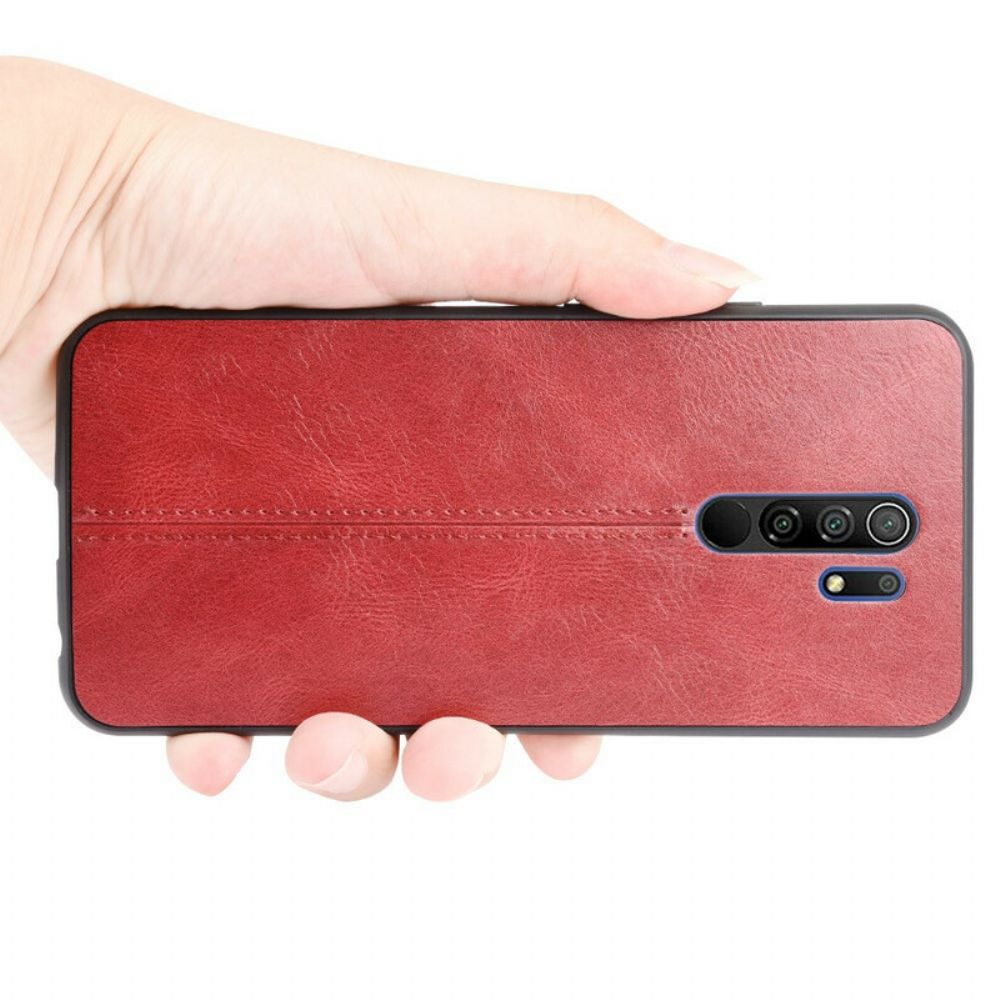 Handyhülle Für Xiaomi Redmi 9 Nähte Lederoptik