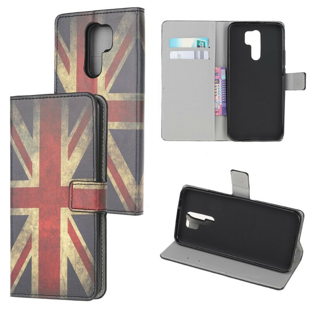 Lederhüllen Für Xiaomi Redmi 9 England-flagge