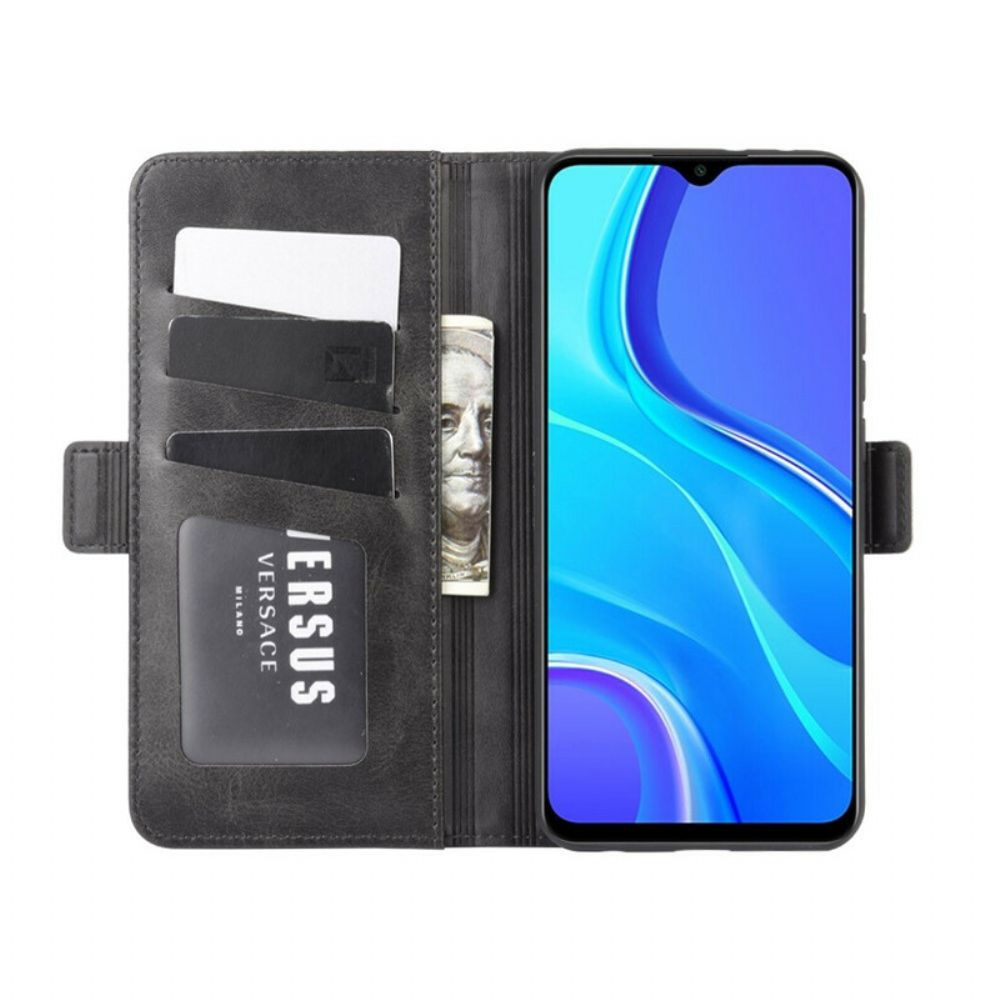 Lederhüllen Für Xiaomi Redmi 9 Flip Case Doppelklappe