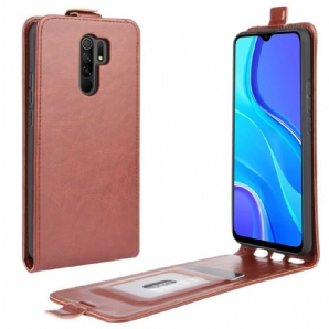 Lederhüllen Für Xiaomi Redmi 9 Flip Case Faltbarer Ledereffekt