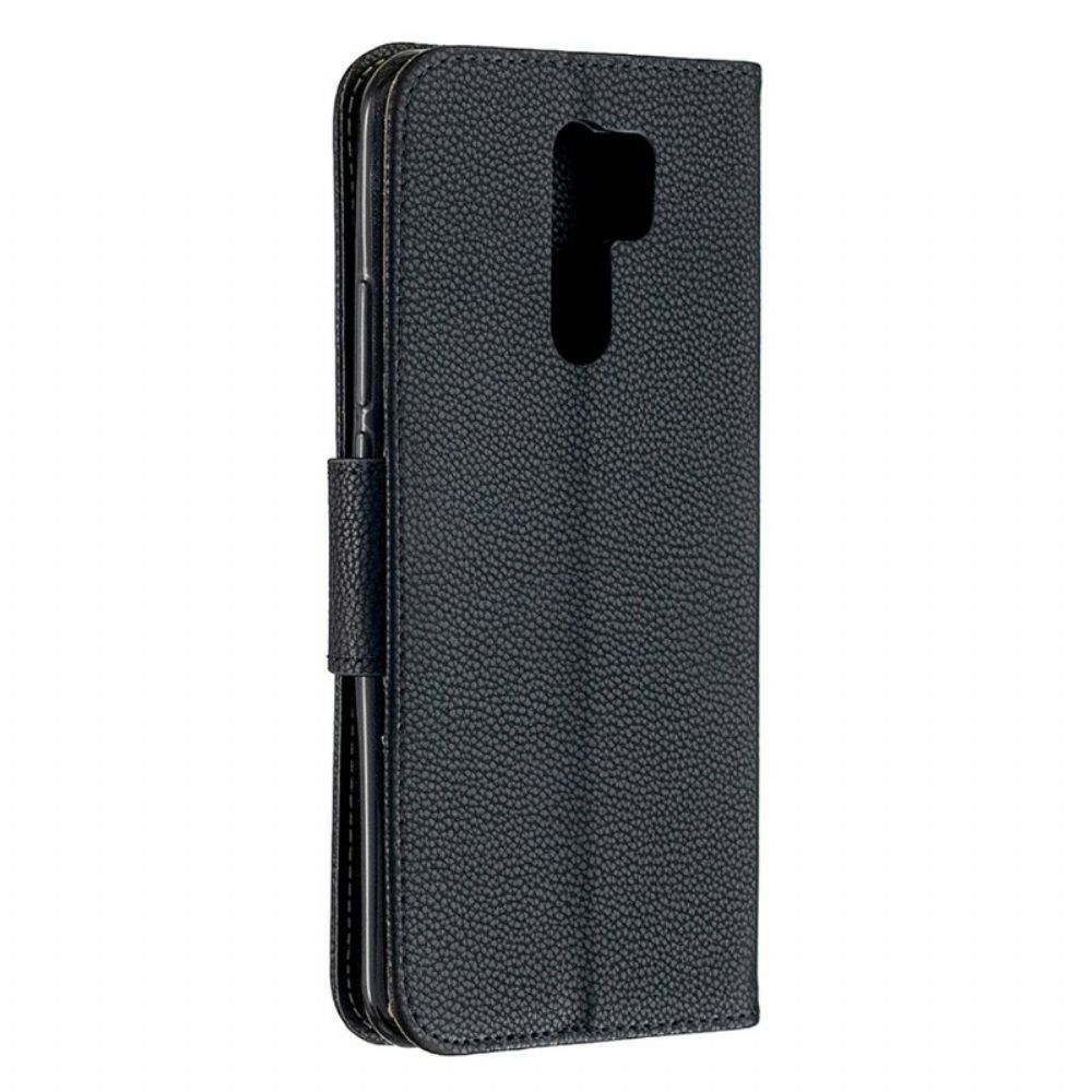 Lederhüllen Für Xiaomi Redmi 9 Flip Case Litschi-klappe Schräg