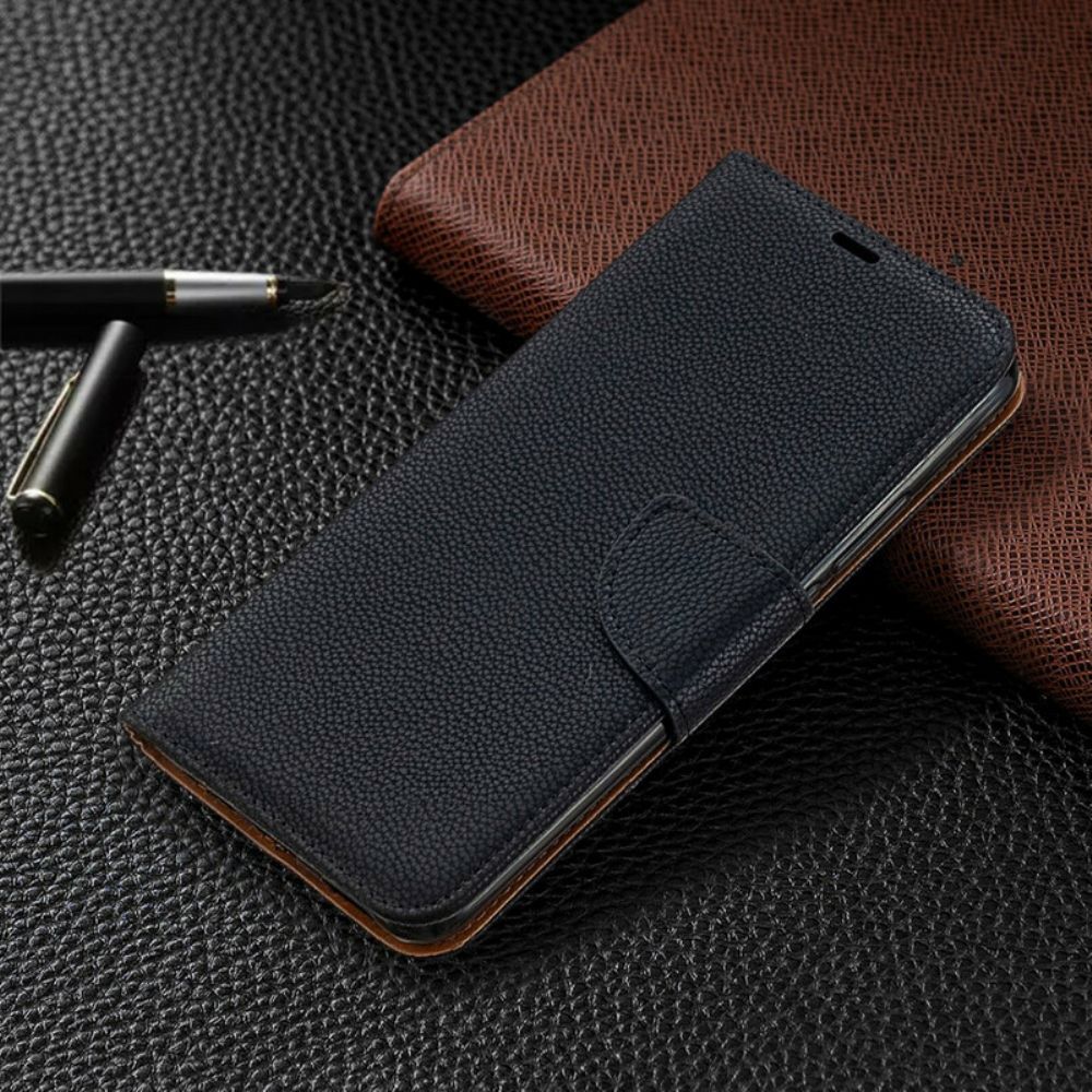 Lederhüllen Für Xiaomi Redmi 9 Flip Case Litschi-klappe Schräg