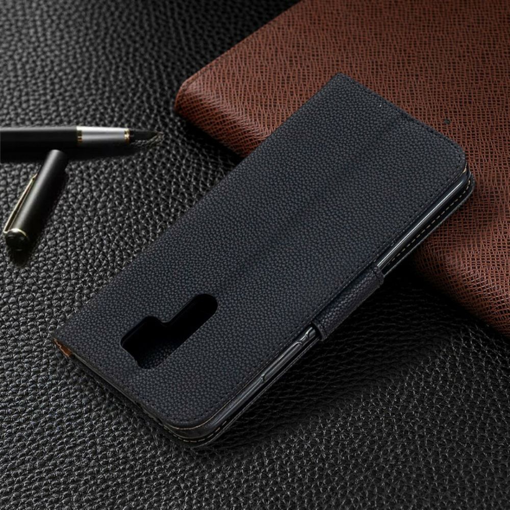 Lederhüllen Für Xiaomi Redmi 9 Flip Case Litschi-klappe Schräg