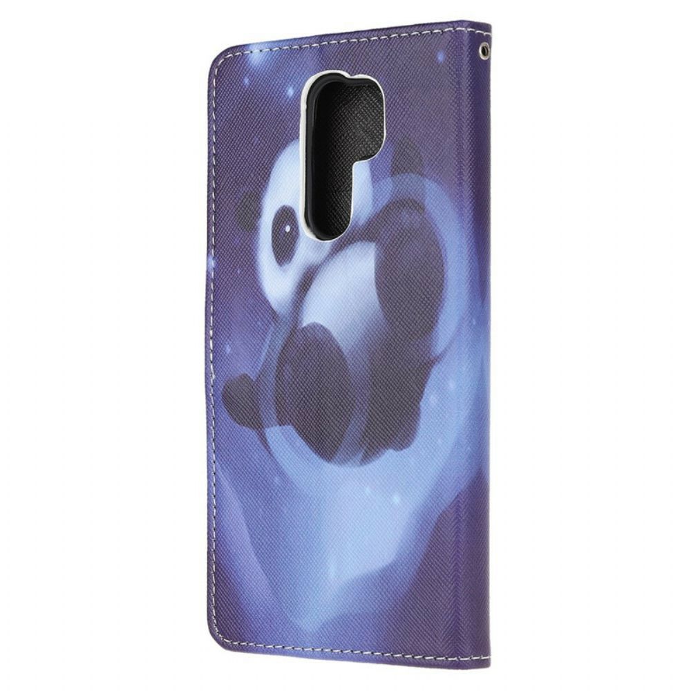 Lederhüllen Für Xiaomi Redmi 9 Mit Kordel Tanga Space Panda