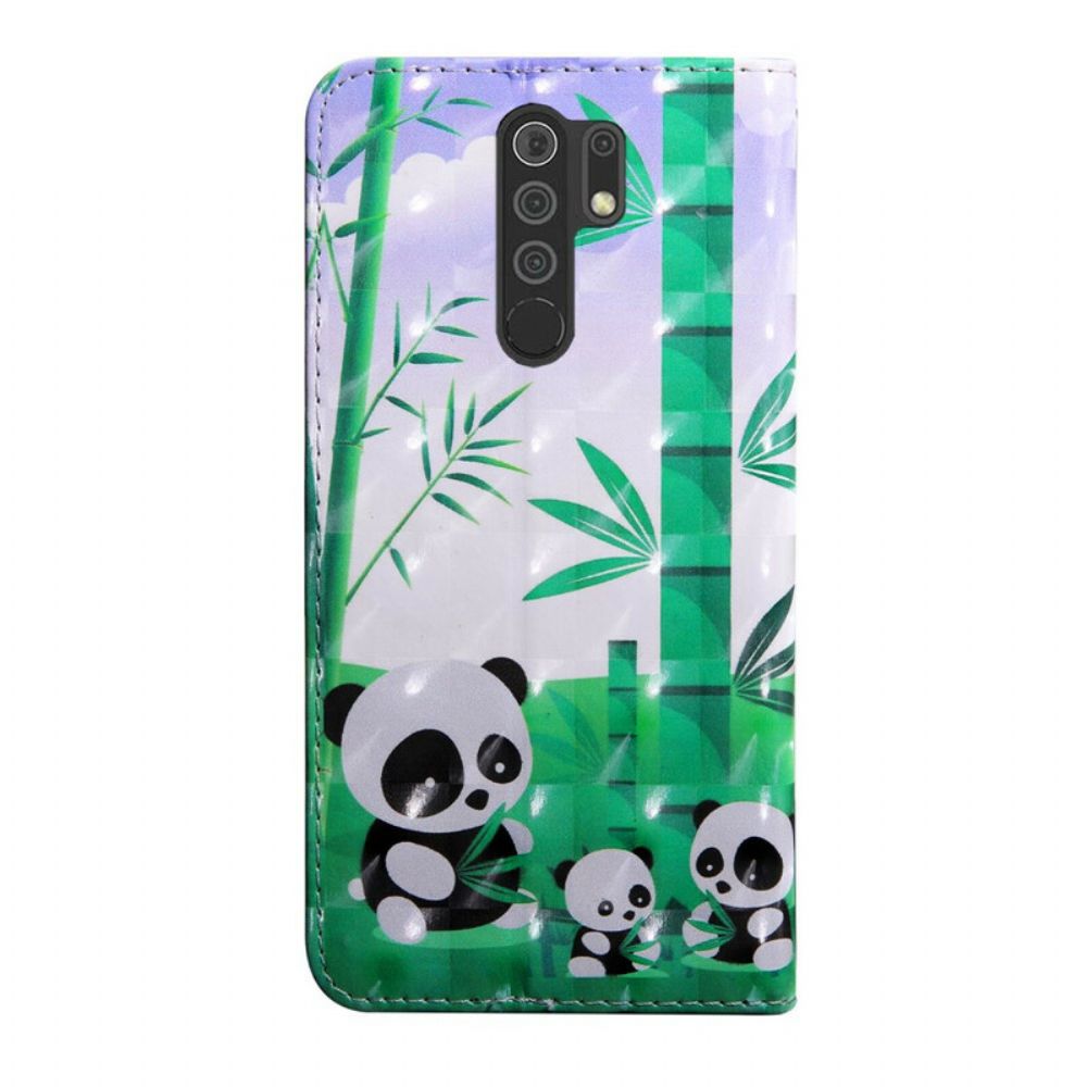 Lederhüllen Für Xiaomi Redmi 9 Panda-familie