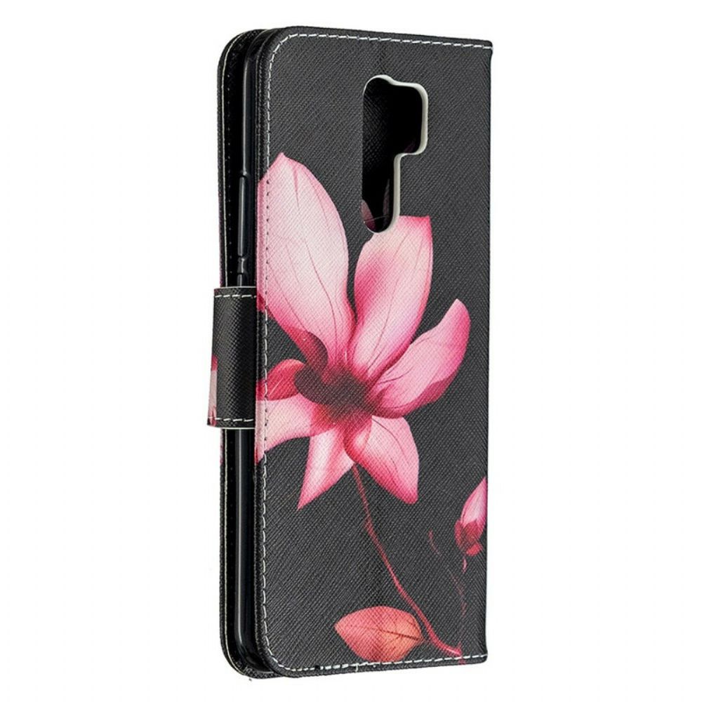 Lederhüllen Für Xiaomi Redmi 9 Rosa Blume