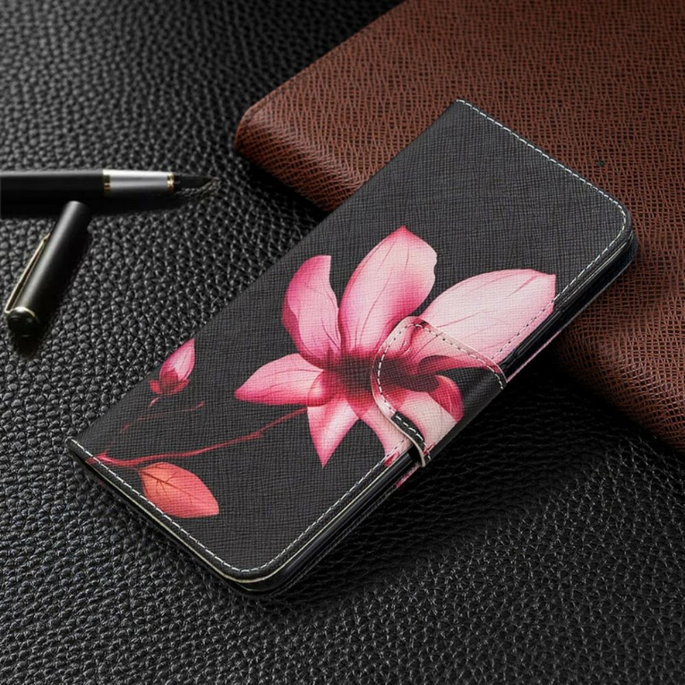 Lederhüllen Für Xiaomi Redmi 9 Rosa Blume