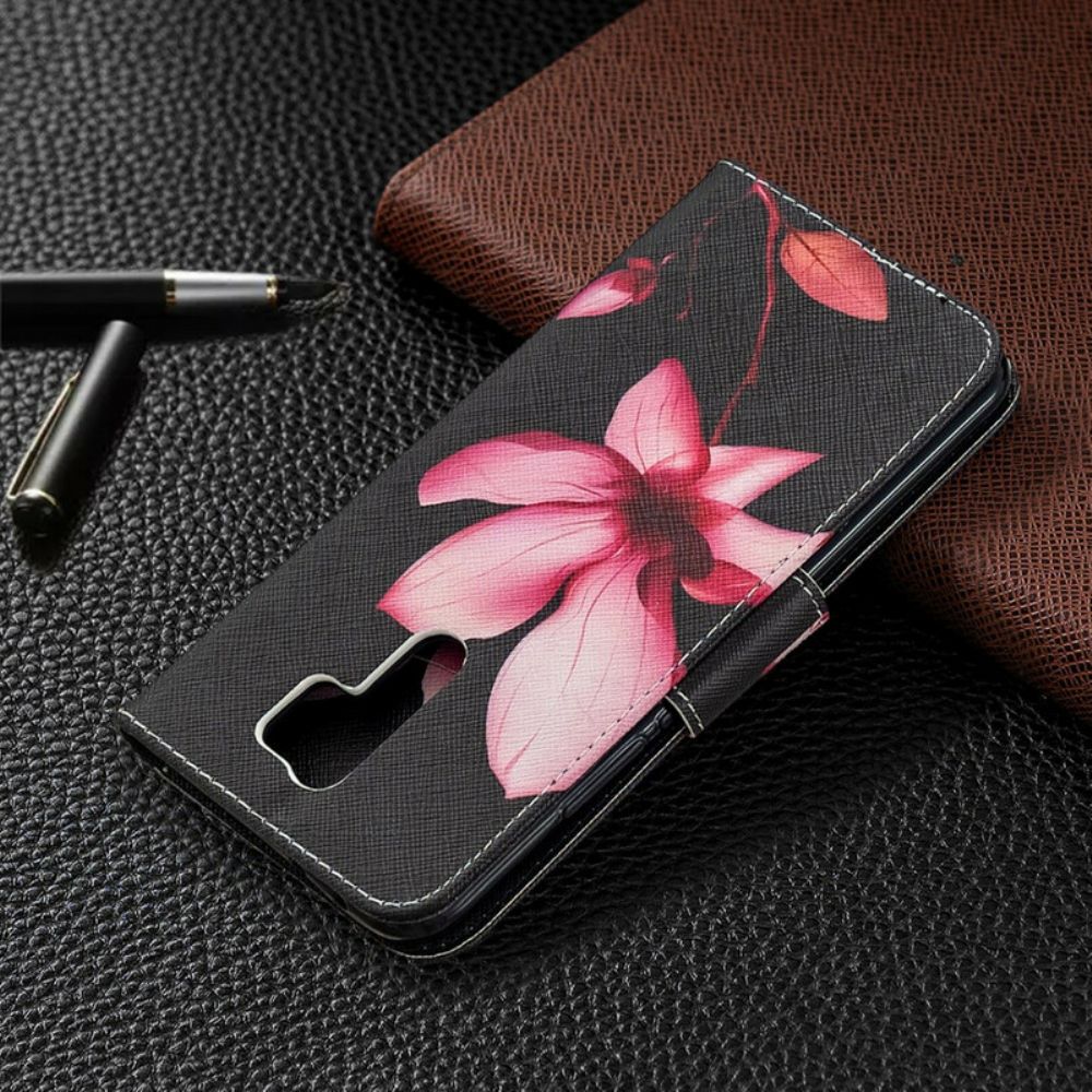 Lederhüllen Für Xiaomi Redmi 9 Rosa Blume