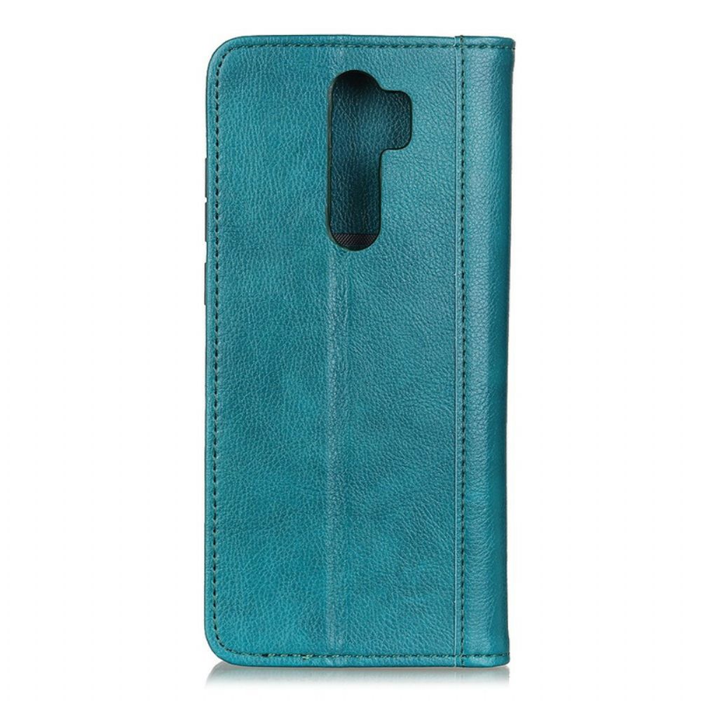 Schutzhülle Für Xiaomi Redmi 9 Flip Case Ausführung In Gespaltenem Litschi-leder