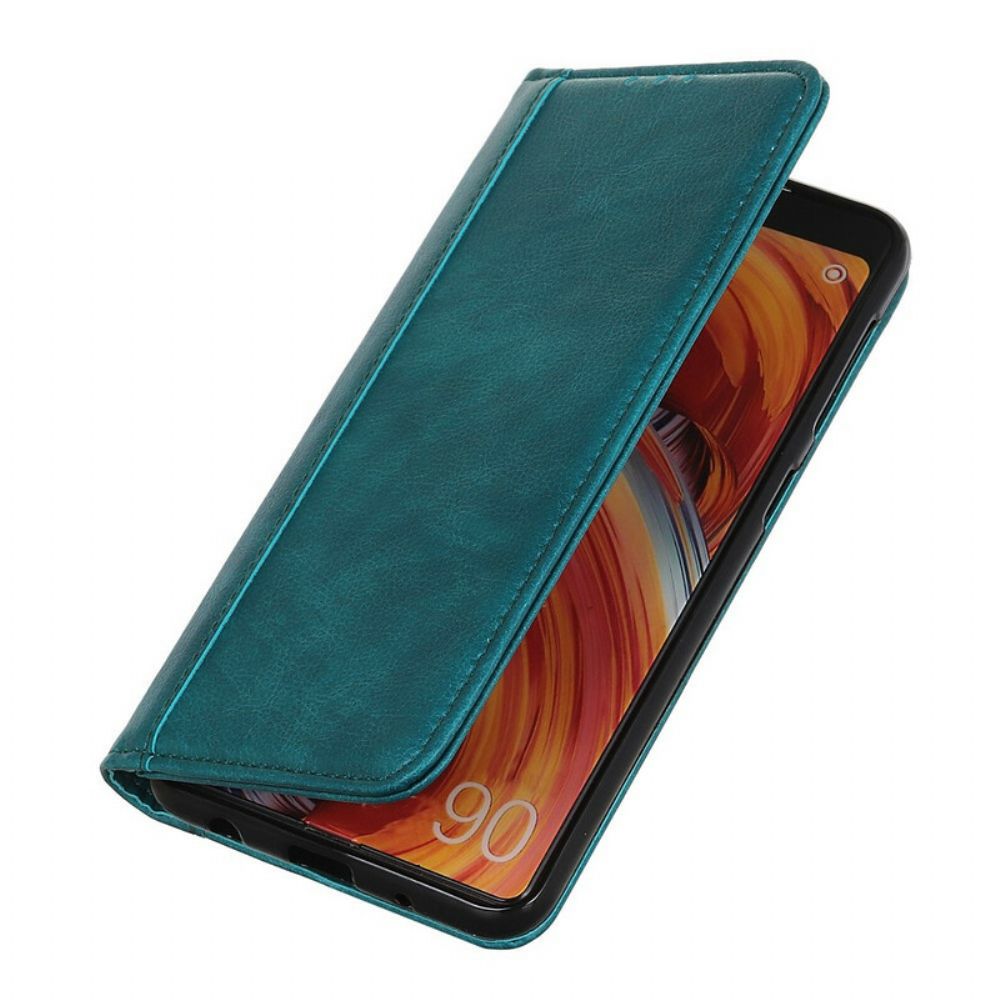 Schutzhülle Für Xiaomi Redmi 9 Flip Case Ausführung In Gespaltenem Litschi-leder