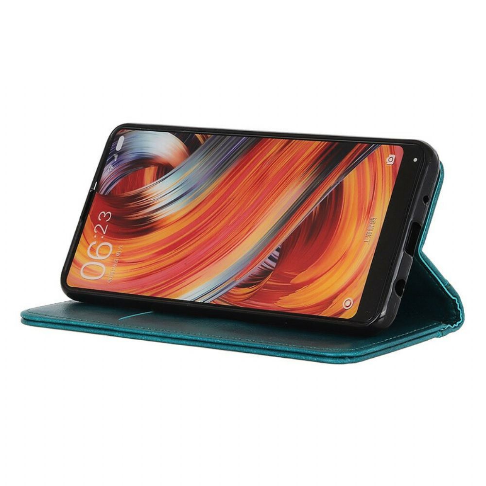 Schutzhülle Für Xiaomi Redmi 9 Flip Case Ausführung In Gespaltenem Litschi-leder