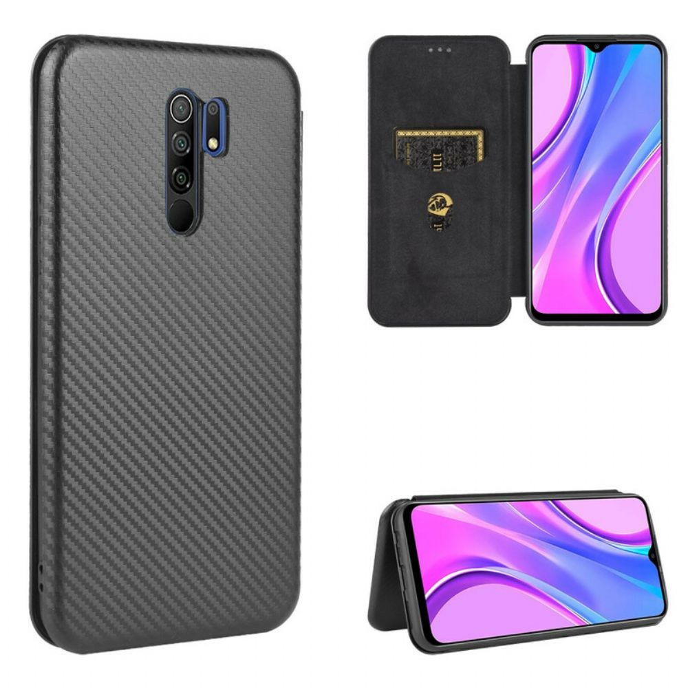 Schutzhülle Für Xiaomi Redmi 9 Flip Case Farbiges Carbon-silikon