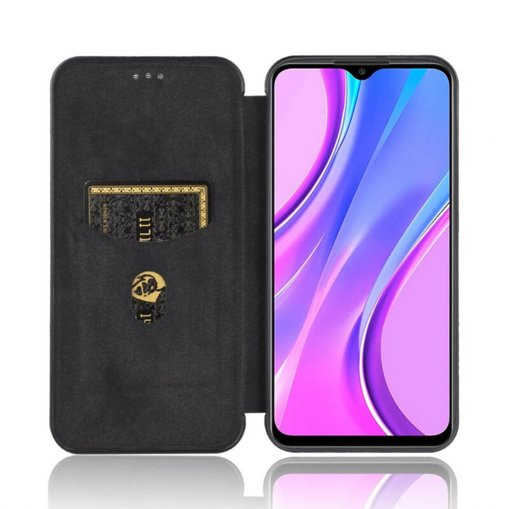 Schutzhülle Für Xiaomi Redmi 9 Flip Case Farbiges Carbon-silikon