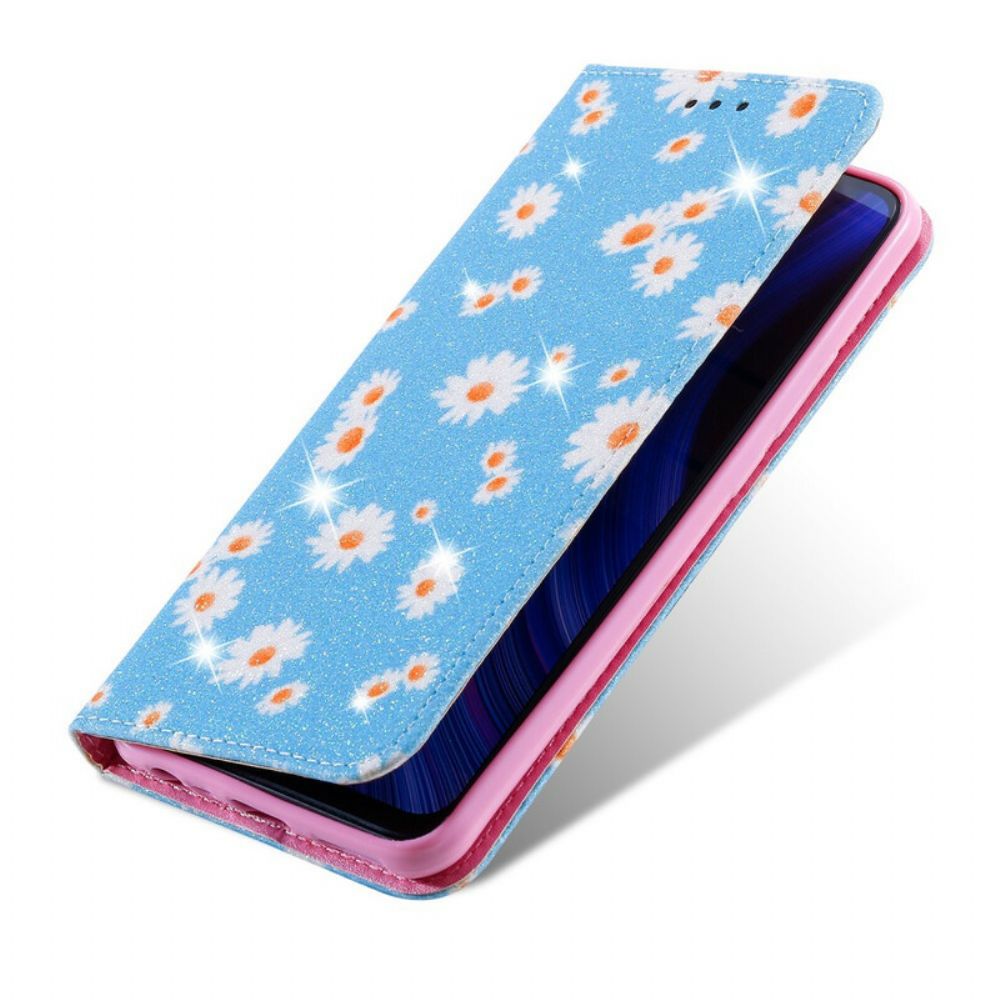 Schutzhülle Für Xiaomi Redmi 9 Flip Case Gänseblümchen