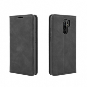 Schutzhülle Für Xiaomi Redmi 9 Flip Case Weicher Ledereffekt