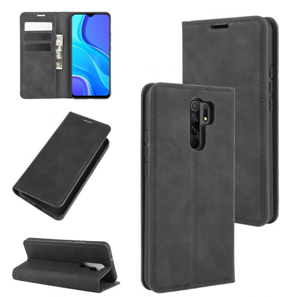 Schutzhülle Für Xiaomi Redmi 9 Flip Case Weicher Ledereffekt